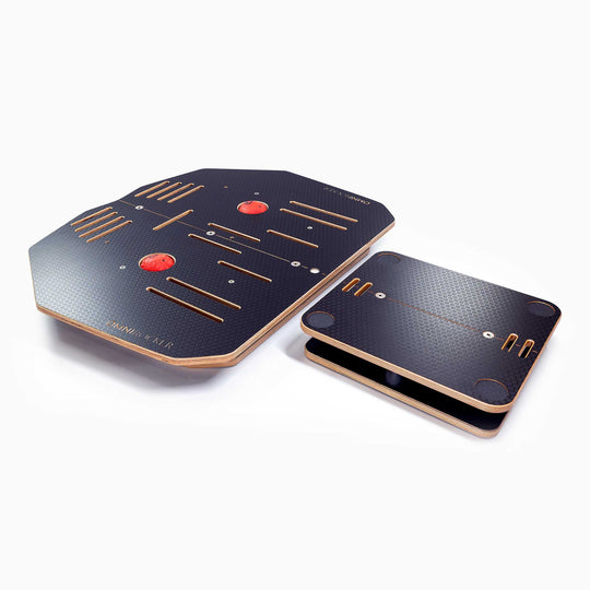 Omnirocker Compact 2 part Rocker Plate with adjustable front Rocking  deck for the Elite Rizer, in Stealth finish.