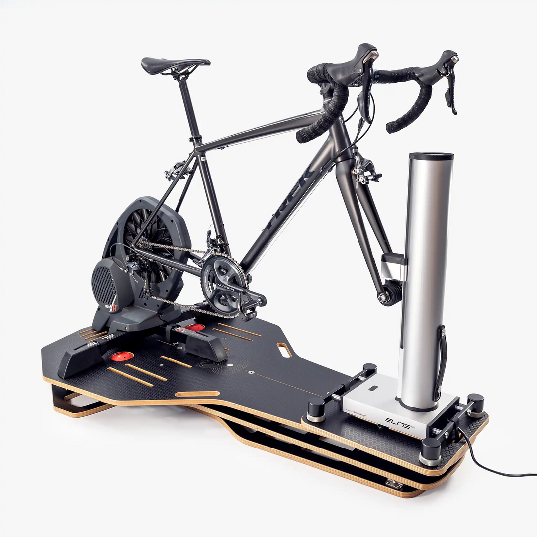 Omnirocker Turbo trainer Rocker Plate with the Elite Rizer.