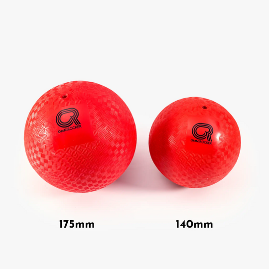 Omnirocker rocker plate balls 175mm and 140mm size comparison.